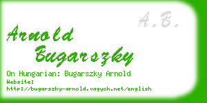 arnold bugarszky business card